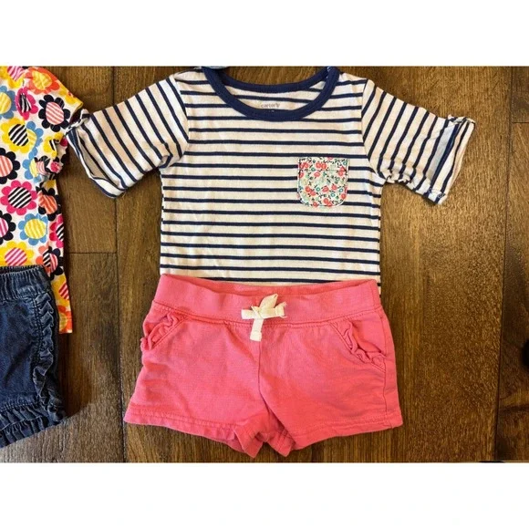 Baby Girl 12 Months Summer Clothes Skort Tutu Shirts Lot Bundle Outfits Kindness - Picture 5 of 16